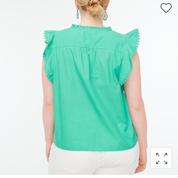 ✨2xHP✨J.Crew Sleeveless Ruffle Top - Picture 3 of 7